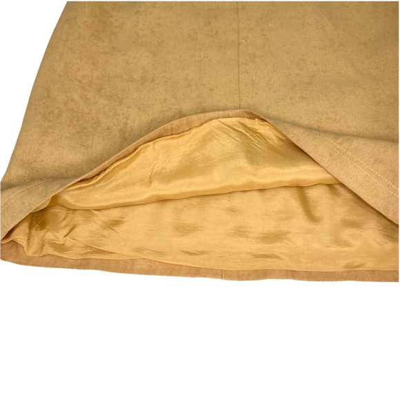 Bianco Couture Faux Suede Women’s 9 Soft Skirt Connecting Front Pockets Zipper - Picture 6 of 12
